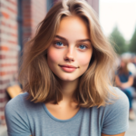 DALL·E 2023-12-24 21.11.03 - Photo of Fleur Jansen, a young Caucasian woman with shoulder-length blonde hair and blue eyes, in a casual, everyday setting, appearing natural and un